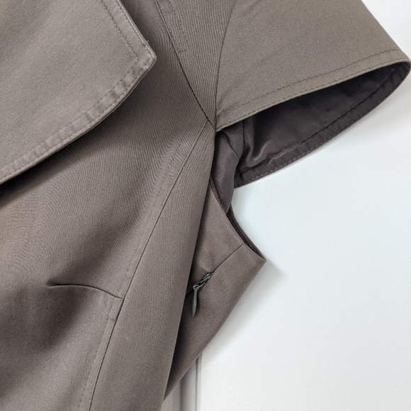 CREMIEUX Khaki Tan Brown Short Sleeve Belted Dress - Picture 6 of 11